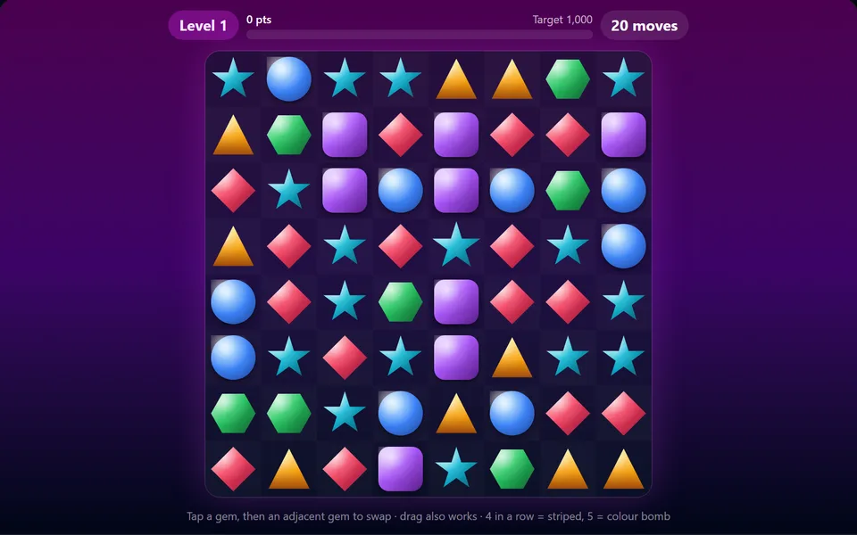 Gem Crush gameplay