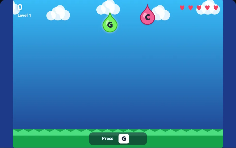 Letter Rain gameplay