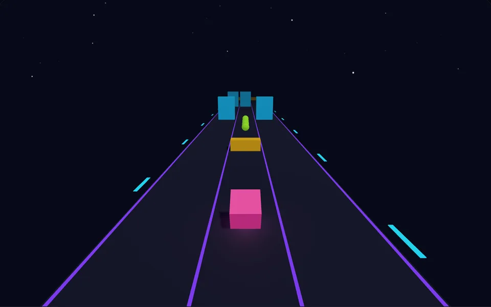 Neon Runner 3D gameplay